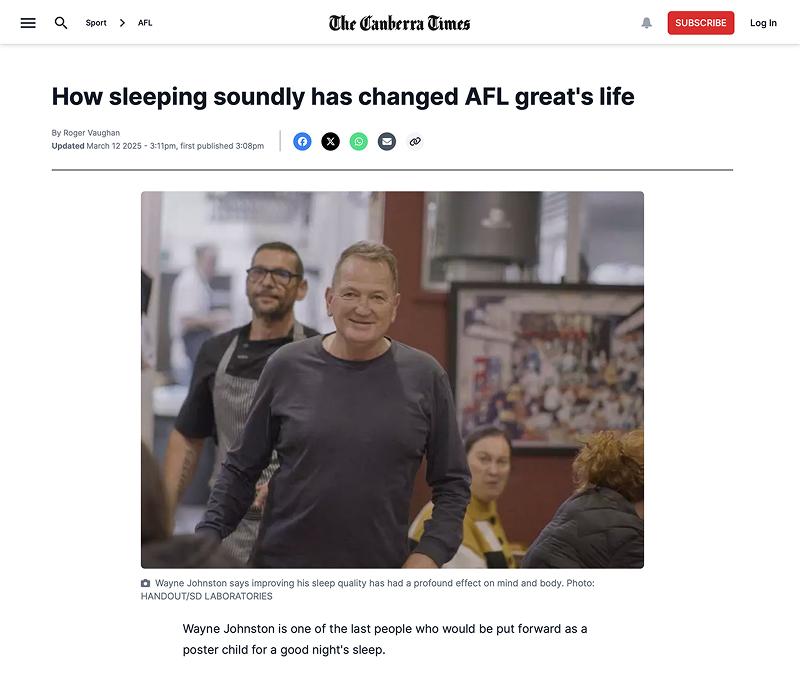 An excerpt of the article as featured in The Canberra Times